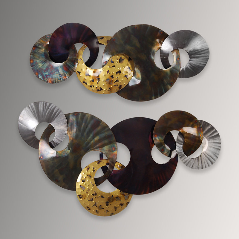 East Urban Home Wanddekoration-Set Ringe aus Metall | Wayfair.de